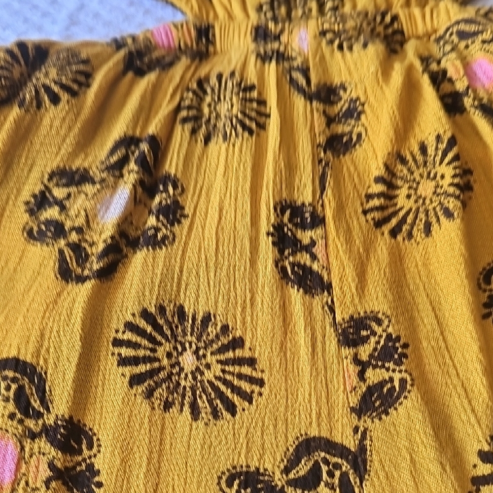 Free People Yellow and Brown Geometric Jumpsuit - Picture 3 of 10